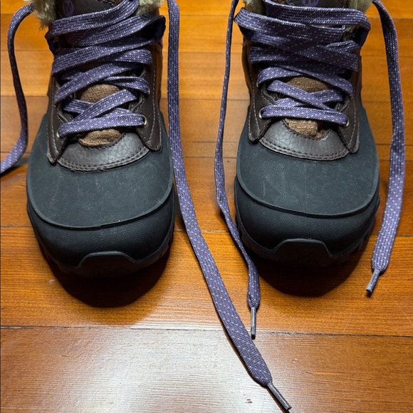 Merrell Brown and Purple Faux-Fur Winter Boots